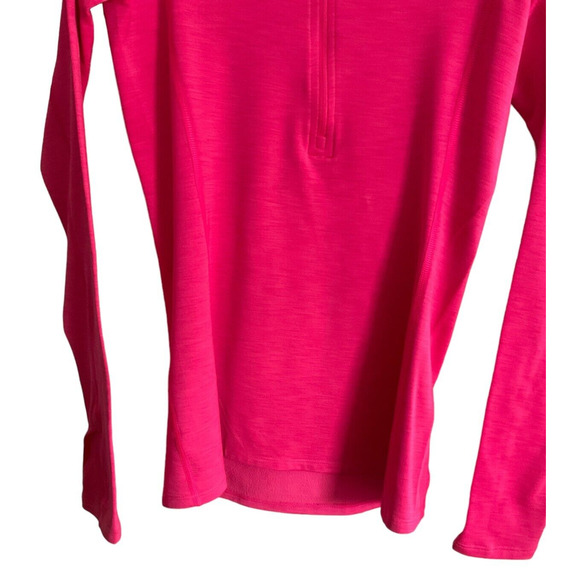Under Armour ColdGear Fitted Pullover XS Pink Quarter-Zip Thumbholes - Picture 14 of 14
